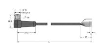 Aktuator- u. Sensorleitung WKSV4.5T-25/TXL