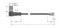 Aktuator- u. Sensorleitung WSCV4.5T-50/TXL