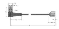 Aktuator- u. Sensorleitung WSSV8T-1.15/TXL