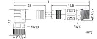 Sensor-Aktorleitung axial 756-6403/030-010