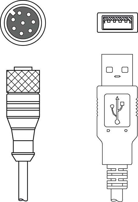 Anschlussleitung KB M12A-8P-USB-3000