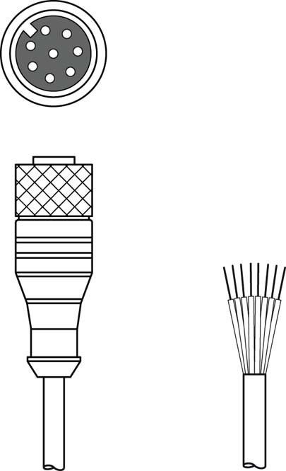 Anschlussleitung KD S-M12-8A-P1-050