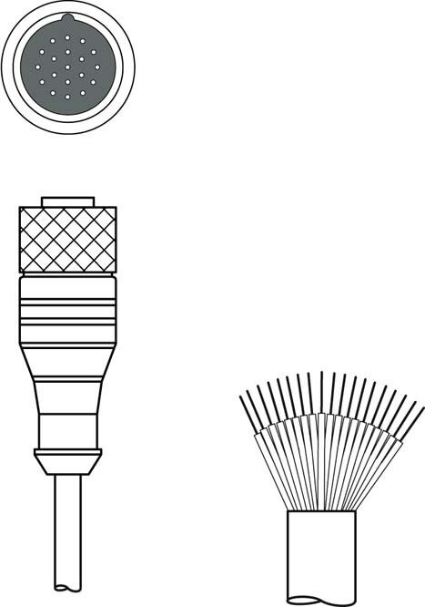 Anschlussleitung KD U-M23-JA-P1-100