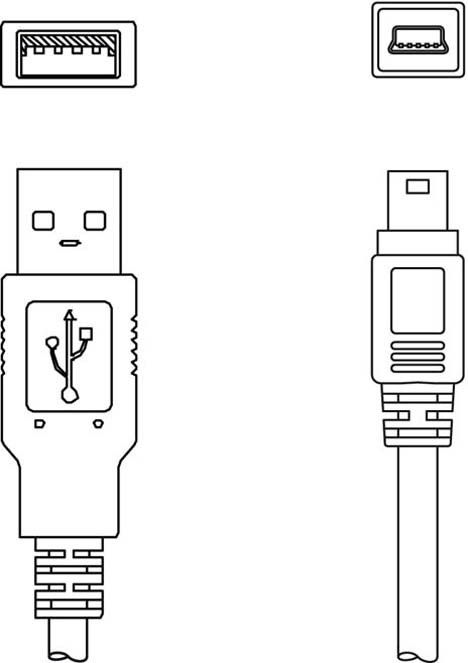 Serviceleitung KB USB A - USB miniB