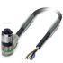 Sensor-Aktor-Kabel M12 SAC4P5,0PUR/M12FR-3L