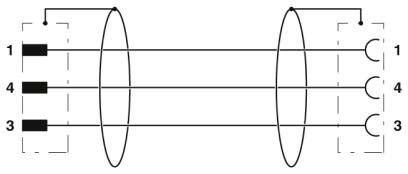 Sensor-/Aktor-Kabel SAC-3P-M8MS/#1406043