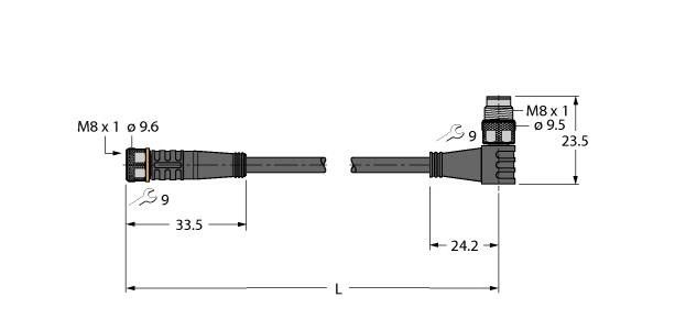 Aktuator-Sens.-Versorg.Ltg PKG4M-0.6-PSW4M/TEL