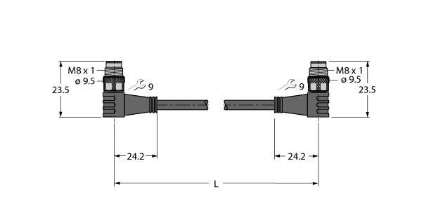 Aktuator-Sens.-Versorg.Ltg PSW4M-0.2-PSW4M/TXL