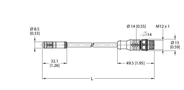 Aktuator- u. Sensorleitung PKGC4.5S-7.5#6635781