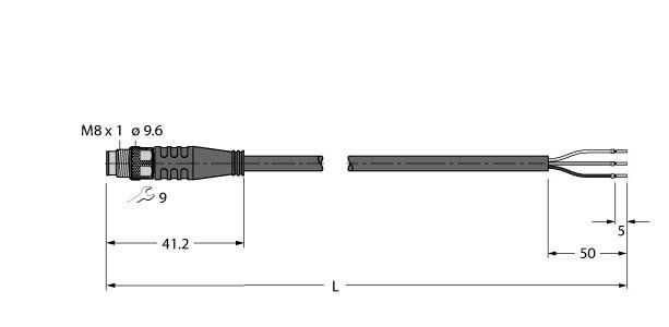 Aktuator- u. Sensorleitung PSG3M-2.5/TEL