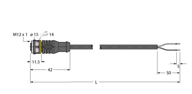 Aktuator- u. Sensorleitung RKC4.201T-15/TXL
