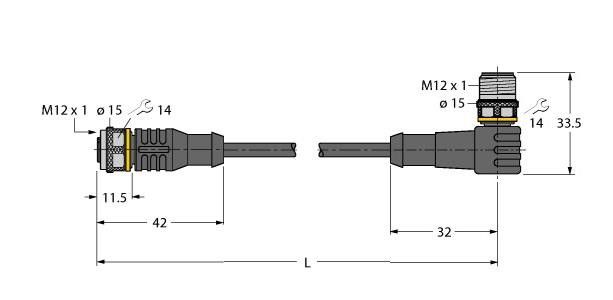 Aktuator- u. Sensorleitung RKC4.4T-7WSC4.4T/TXL