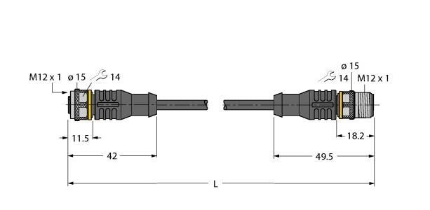 Aktuator- u. Sensorleitung RKC4.4T-8RSC4.4T/TXY