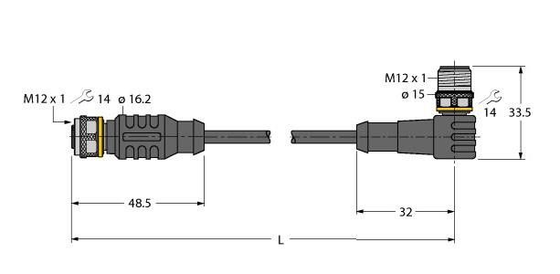 Aktuator- u. Sensorleitung RKC4.4T-P7X#6635986