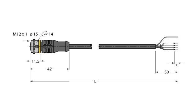 Aktuator- u. Sensorleitung RKC5.501T-1.5/TXL