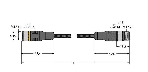 Aktuator- u. Sensorleitung RKCV4.4T-P7#6630620