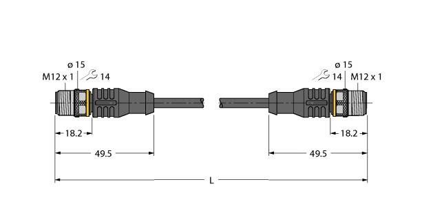 Aktuator- u. Sensorleitung RSC8T-15-RSC8T/TEL