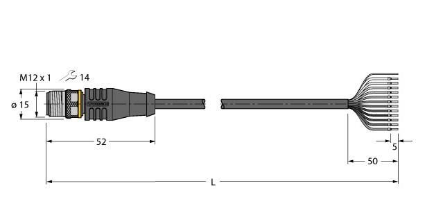 Aktuator- u. Sensorleitung RSS12T-30/TXL