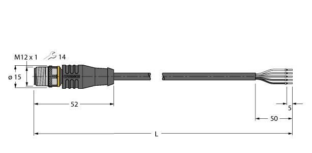 Aktuator- u. Sensorleitung RSS5.501T-20/TXL