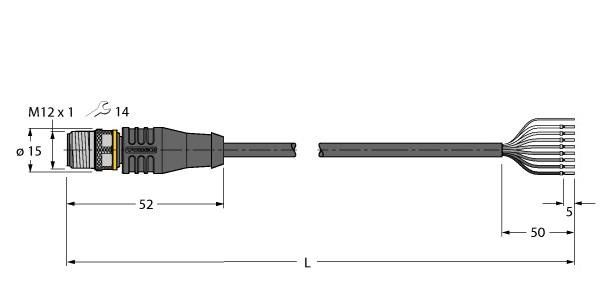Aktuator- u. Sensorleitung RSS8T-6.5/TXL