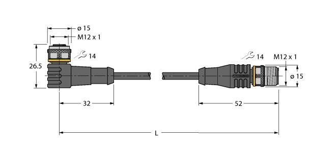 Aktuator- u. Sensorleitung WKS4.4T-P7X#6631067