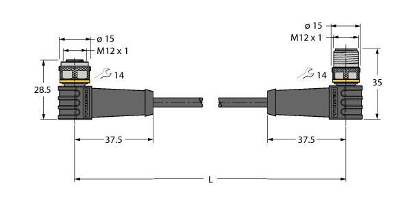 Aktuator- u. Sensorleitung WKS8T-3-WSS8T/TXL