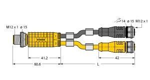 Y-Verterteiler m. Leitung VBRS4.4-2RKC#6634080