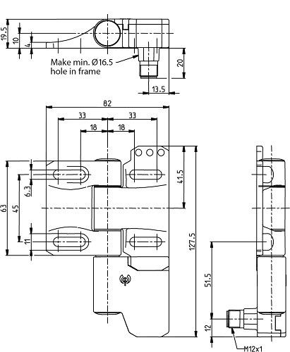 Sicherer Scharnierschalter SHS3-U1Z-SR-R