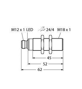Ultraschallsensor RU50L-S18-AN8X-H1141