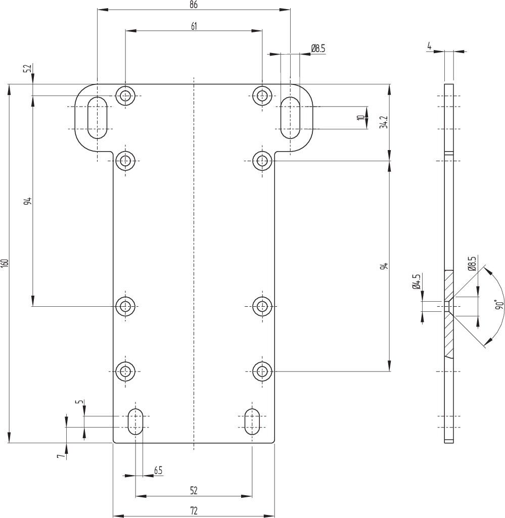 Adapterplattenset Z/TQ900