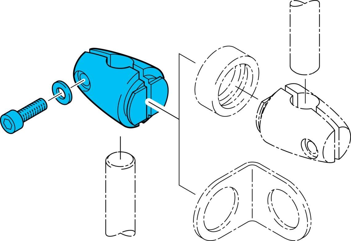 Klemmzylinder HS-KL-12-20-V