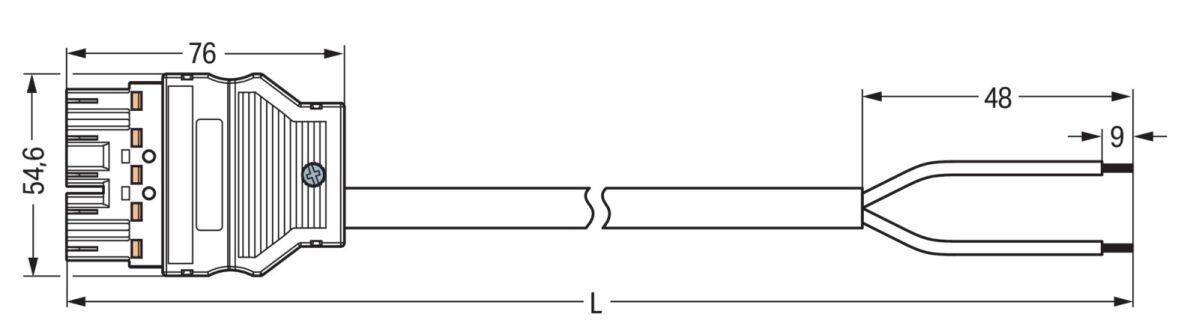 Anschlussleitung konfekti. 771-5001/309-000