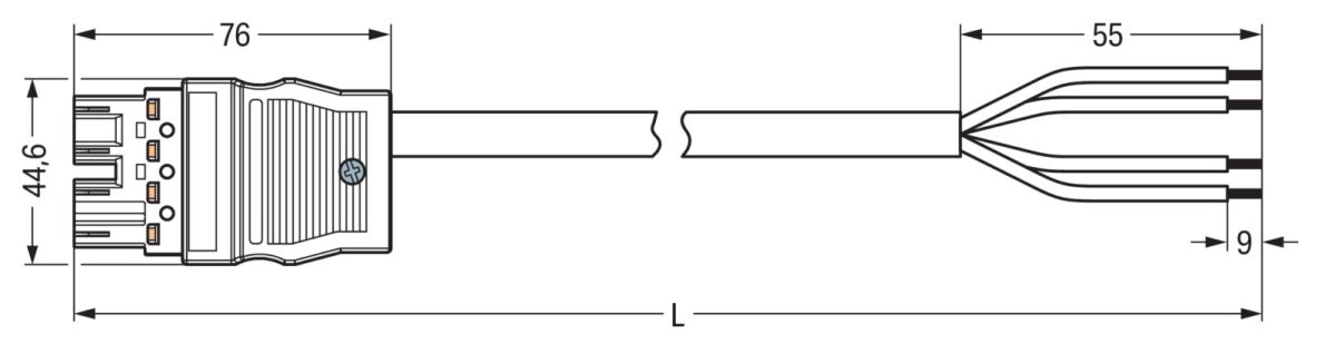 Anschlussleitung konfekti. 771-5002/2023-201