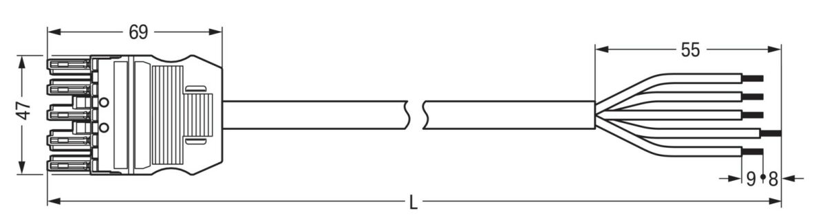 konfekt. Anschlussleitung 771-9385/117-201