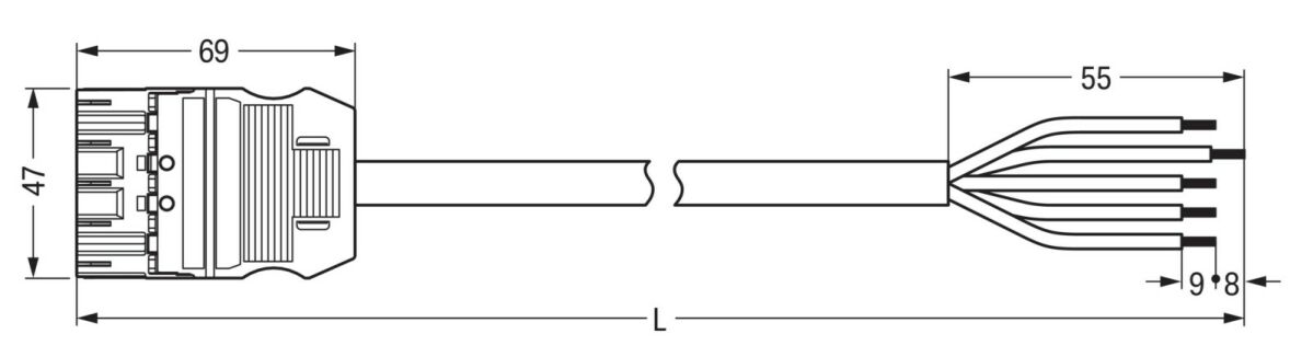 konfekt. Anschlussleitung 771-9385/217-802