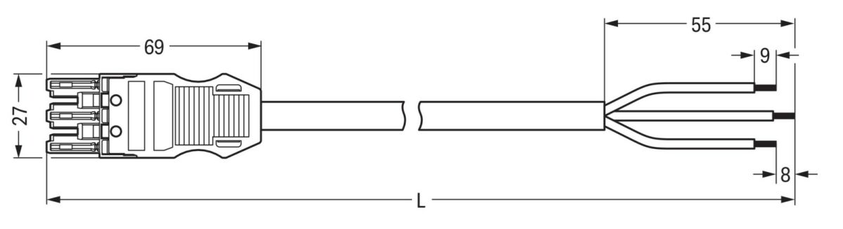 konfekt. Anschlussleitung 771-9393/116-801