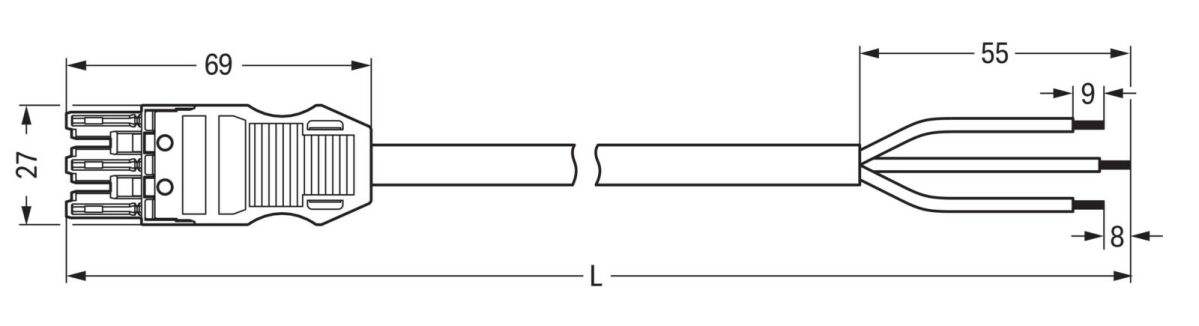 konfekt. Anschlussleitung 771-9393/117-501