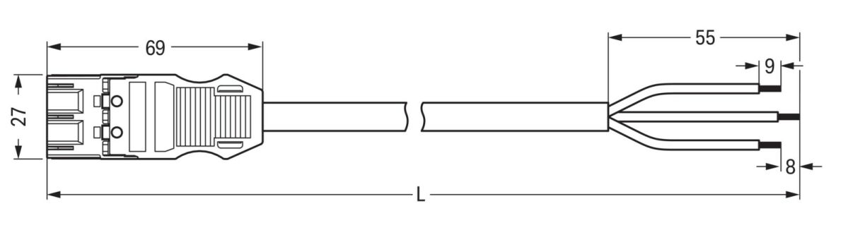 konfekt. Anschlussleitung 771-9393/217-501