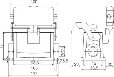 Steckverbinder-Gehäuse HDC 40D SDLU 1M32G