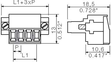 LP Verbinder Raster 3.5 BL 3.5/6F SN OR