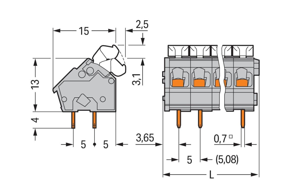 Leiterplattenklemme 256-420/334-000