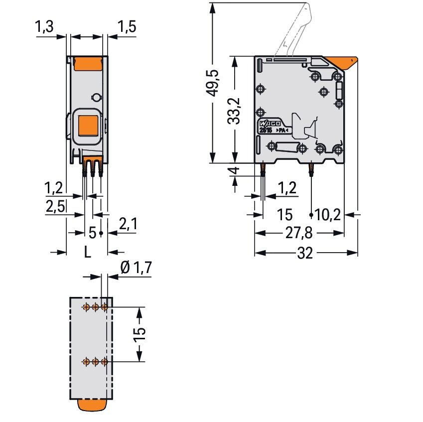 Leiterplattenklemme 2616-1101/000-005