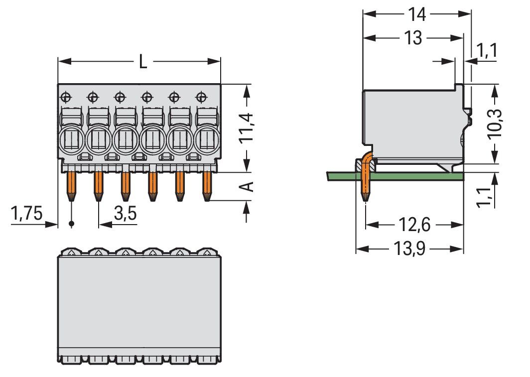 1-Leiter-THR-Federleiste 2091-2374/200-000