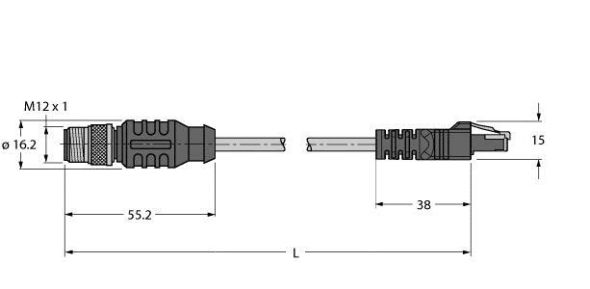 Verbindungsleitung RSS RJ45S 841-0.3M