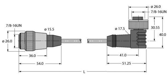 Versorgungsleitung RSM-WKM20-5M