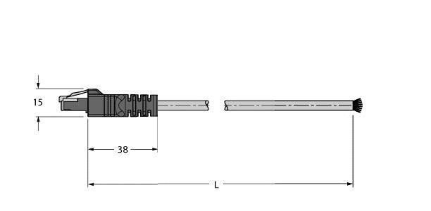 Leitung für Industrial RJ45S 841-6M