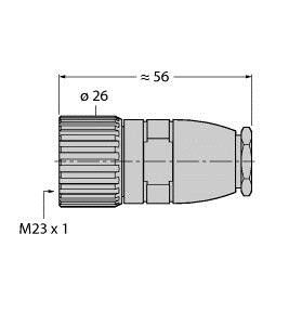Rundsteckverbinder FWM23ST12QGLTME-XX10