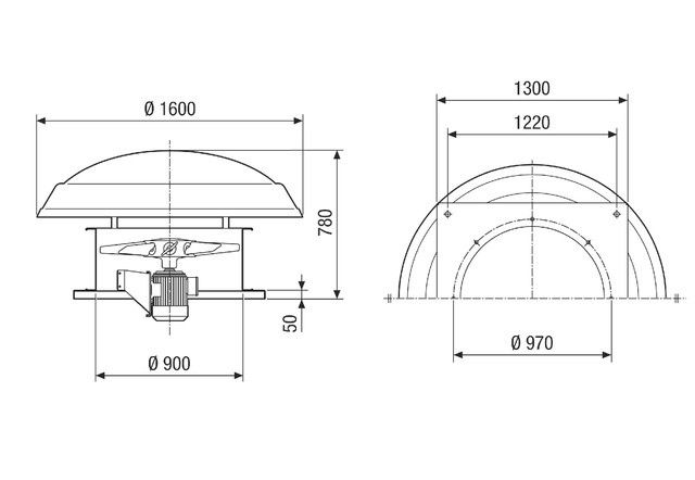 Axial-Dachventilator DAD 90/6