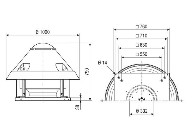 Radial-Dachventilator DRD H 50/4