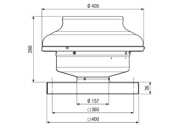 Radial-Dachventilator EHD 16/2 EC